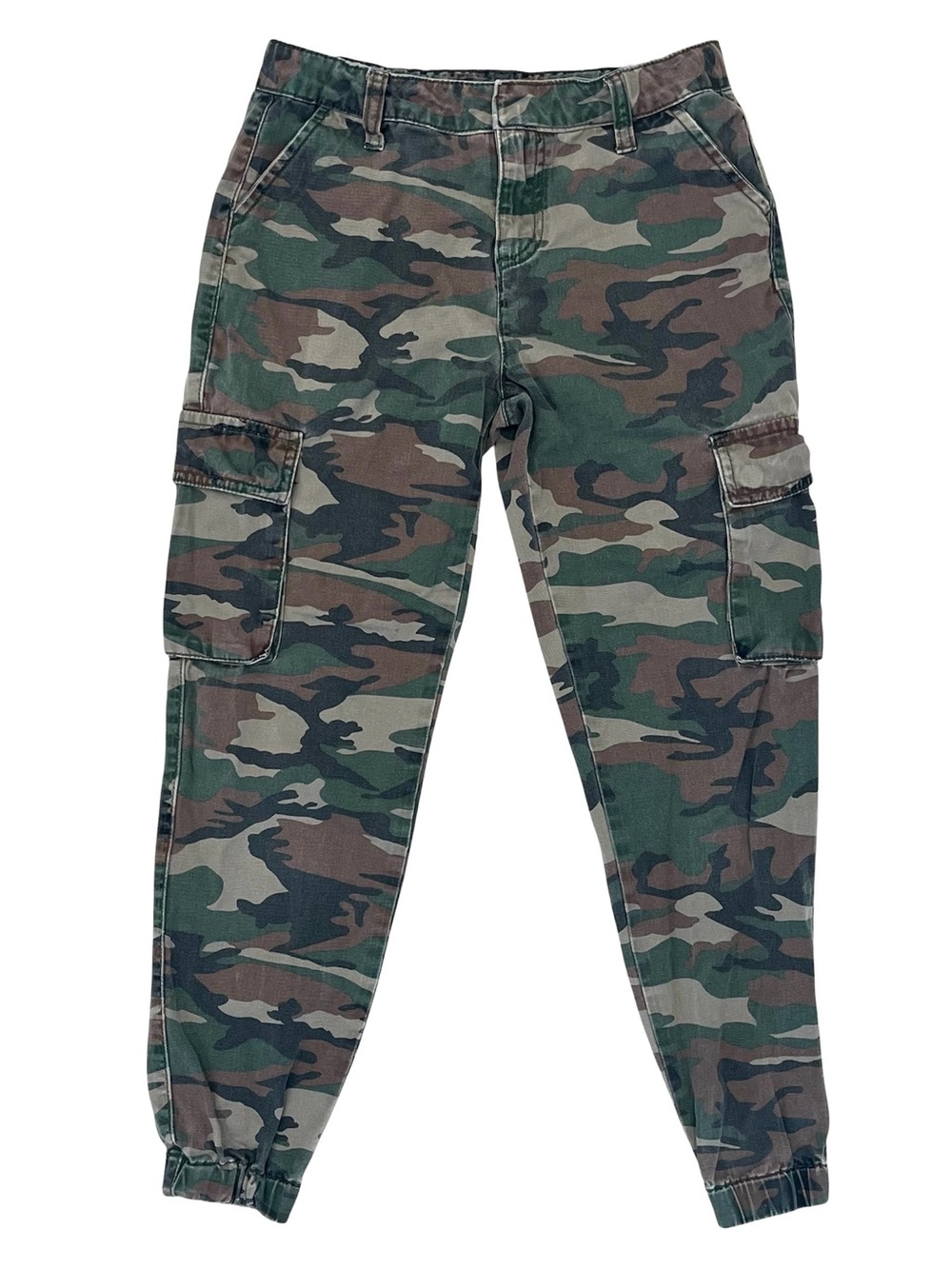 Forever 21 Girls 11-12 Camouflage Cargo Joggers Utility Cotton Adjustable Waist